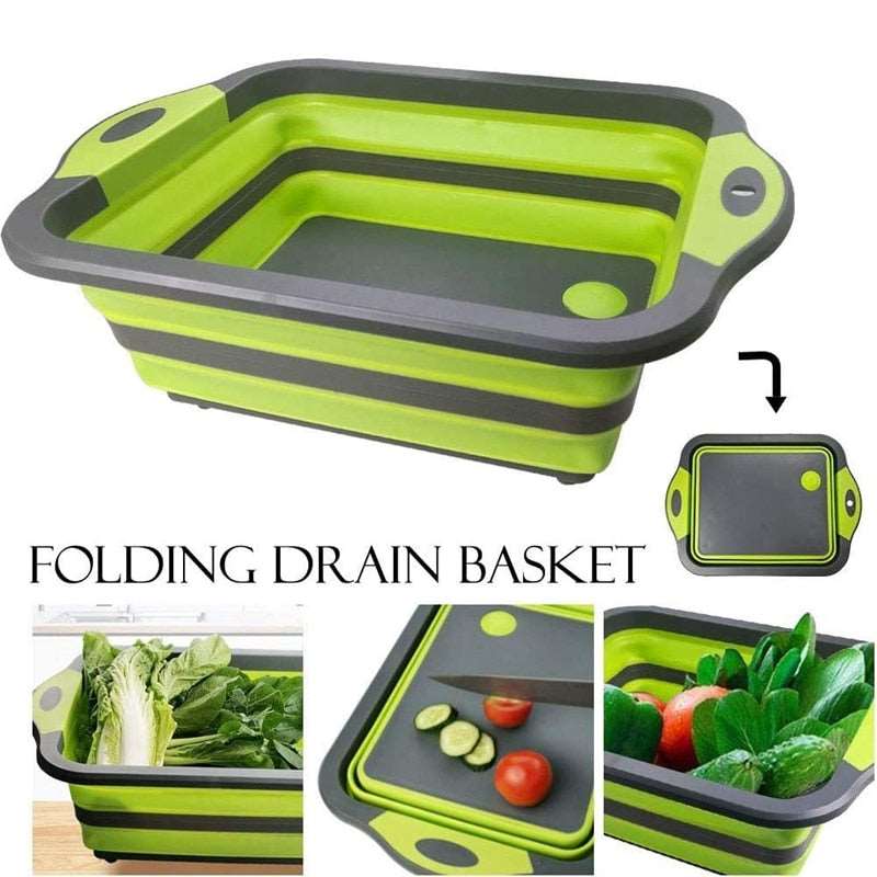 PORTABLE DRAIN BASKET FOR CAMPING, PICNIC, BBQ, KITCHEN - Sklema