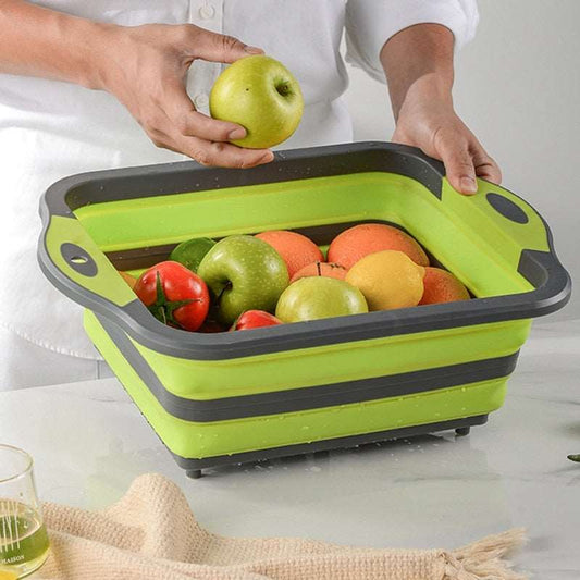 PORTABLE DRAIN BASKET FOR CAMPING, PICNIC, BBQ, KITCHEN - Sklema