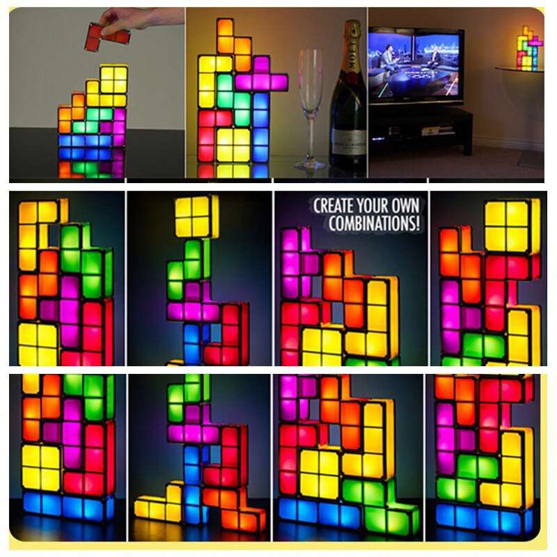 NOVELTY LIGHTING DIY TETRIS PUZZLE - Sklema