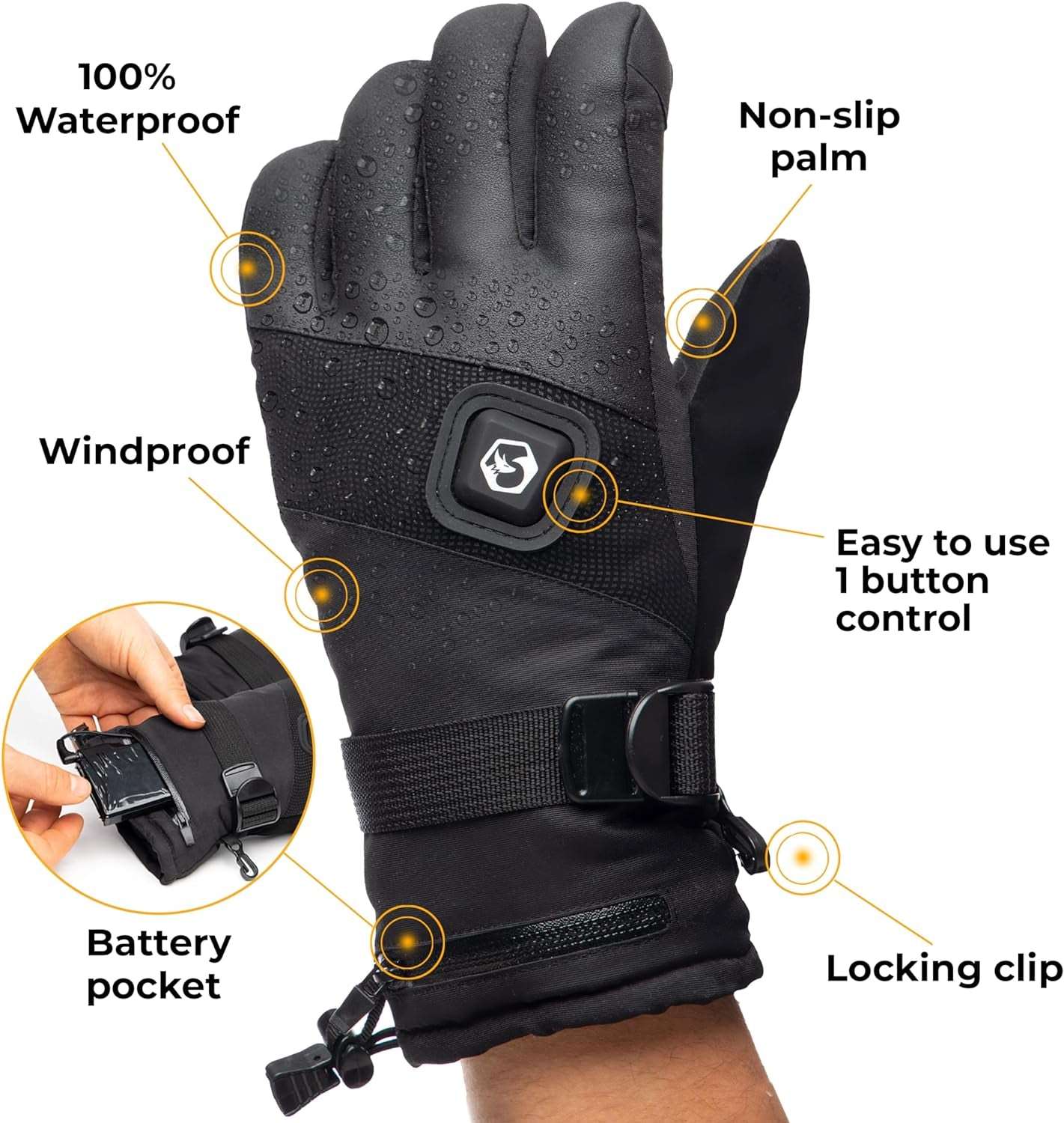 HEATED GLOVES – RECHARGEABLE WATERPROOF ELECTRIC GLOVES FOR MEN & WOMEN - Sklema