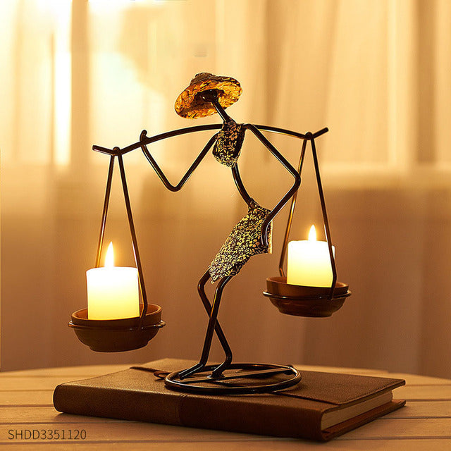 LANTERN SHAPE CANDLESTICK - Sklema