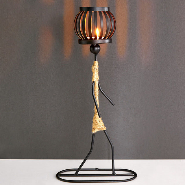 LANTERN SHAPE CANDLESTICK - Sklema