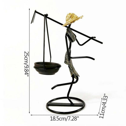 GIRL CHARACTER IRON CANDLESTICK - Sklema