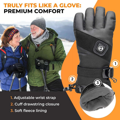 HEATED GLOVES – RECHARGEABLE WATERPROOF ELECTRIC GLOVES FOR MEN & WOMEN - Sklema