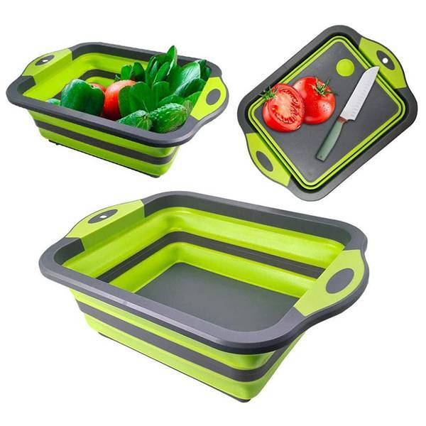 PORTABLE DRAIN BASKET FOR CAMPING, PICNIC, BBQ, KITCHEN - Sklema