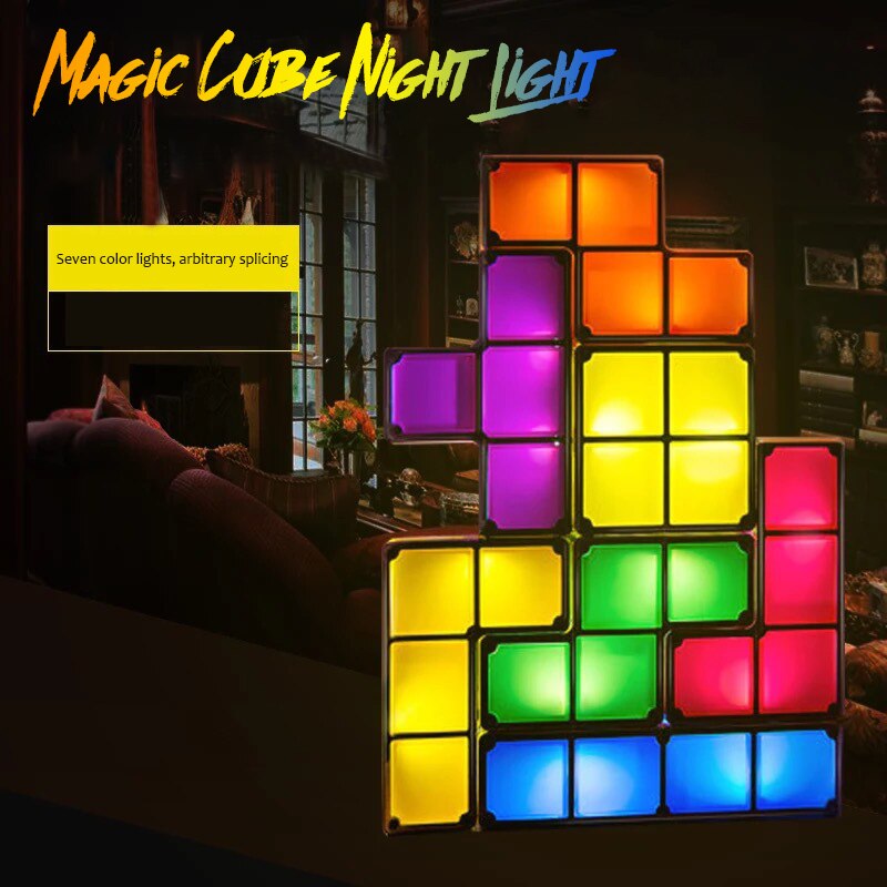 NOVELTY LIGHTING DIY TETRIS PUZZLE - Sklema