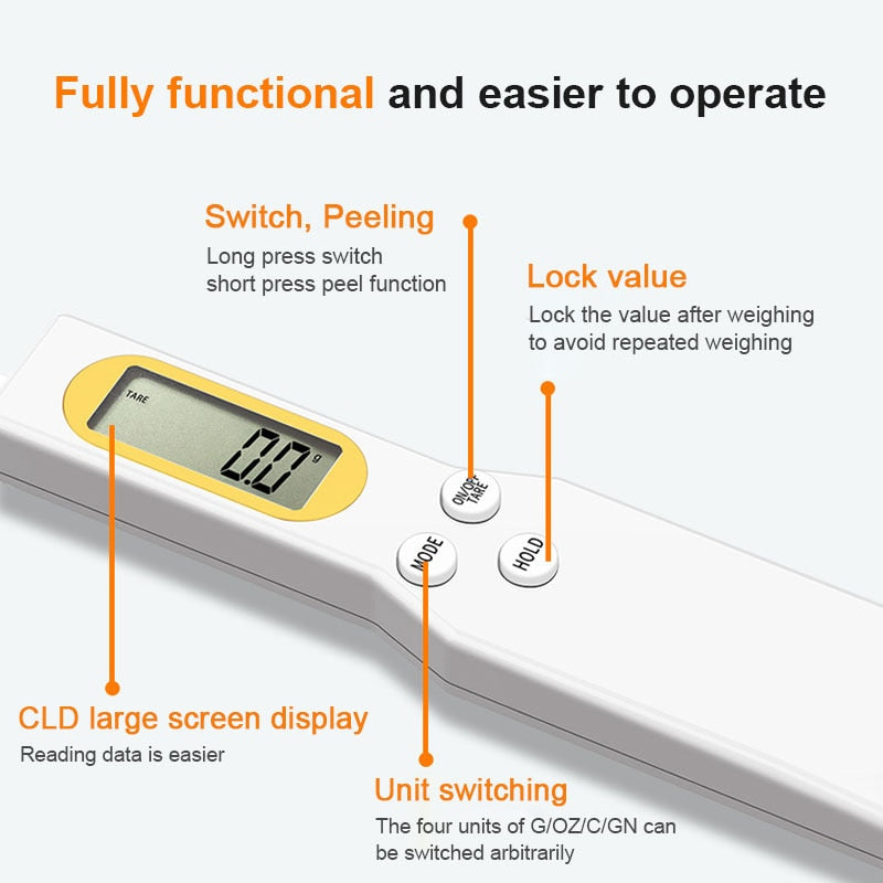 WEIGHT MEASURING SPOON LCD DIGITAL - Sklema